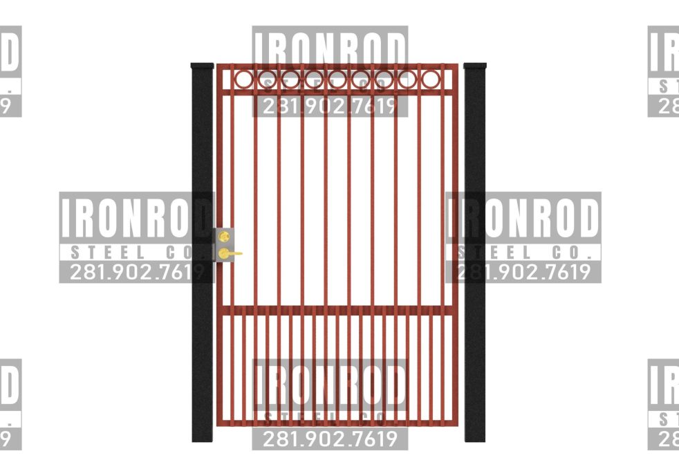 Square Walkthrough Gate Flush Top -Rings top Puppy Pickets