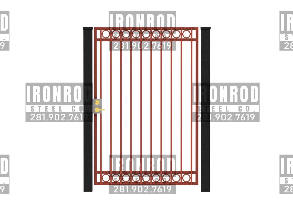 Square Walkthrough Gate Flush top - Rings Top Rings Bottom