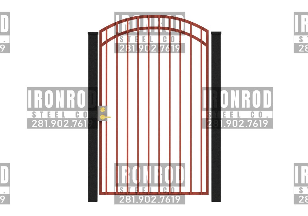 Arched Walkthrough Gate Flush Top