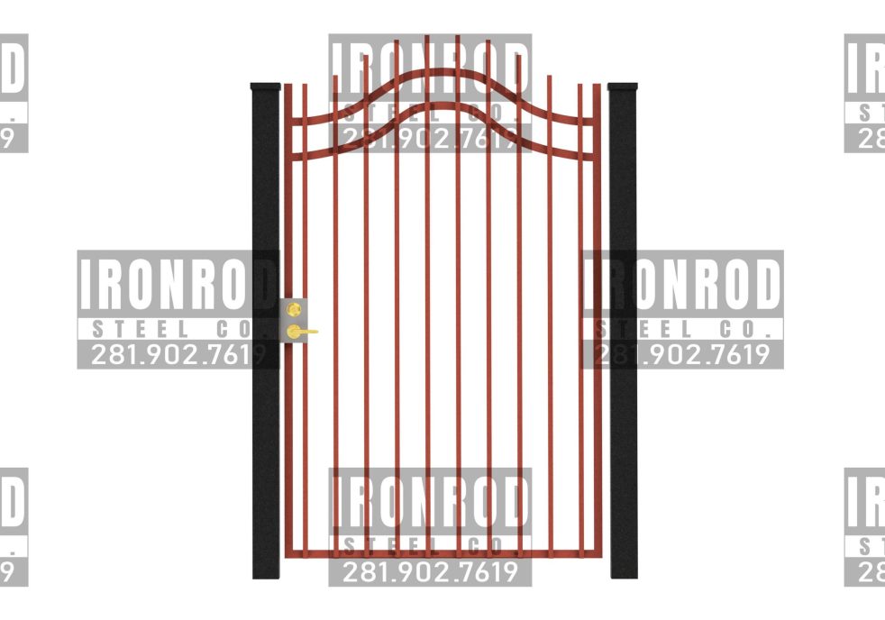 Compound Arched Walkthrough Gate Extended Picket