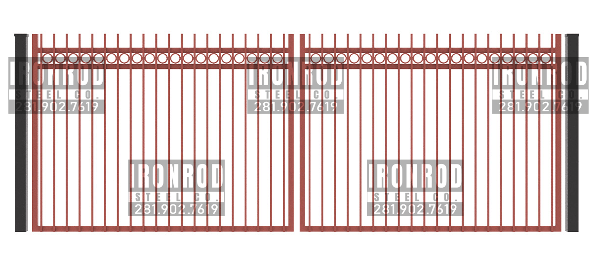 2. Square Double - Extended Pickets - Rings Top