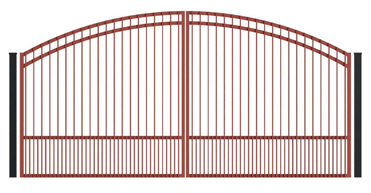 Arched Double Gate - Flush Top - Puppy Pickets