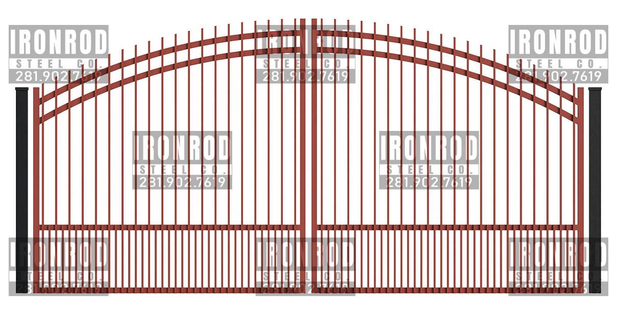 Arched Double Gates - Extended Picket- Puppy Pickets