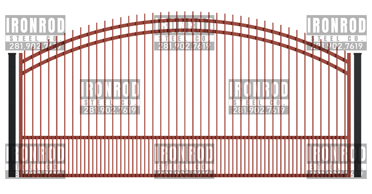 Arched Single Gate - Extended Pickets - Puppy Pickets