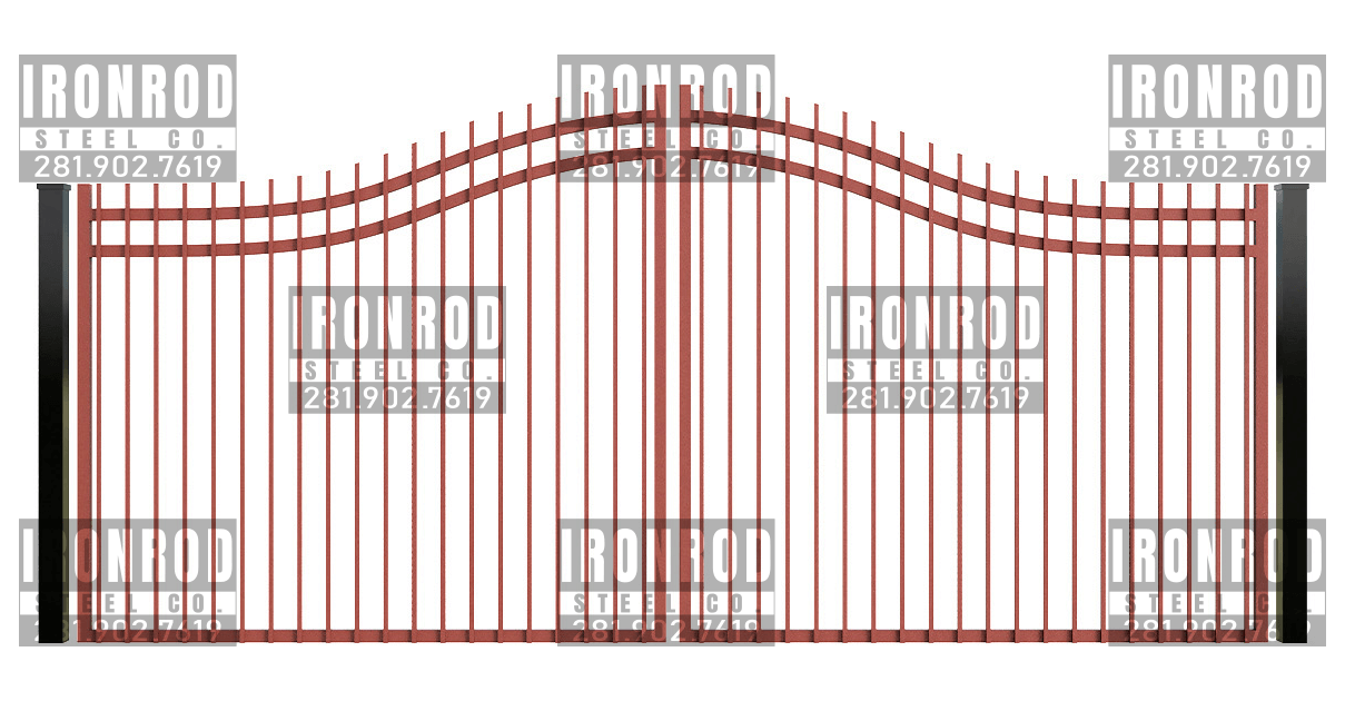 Compound Arched Double Gate Extended Picket