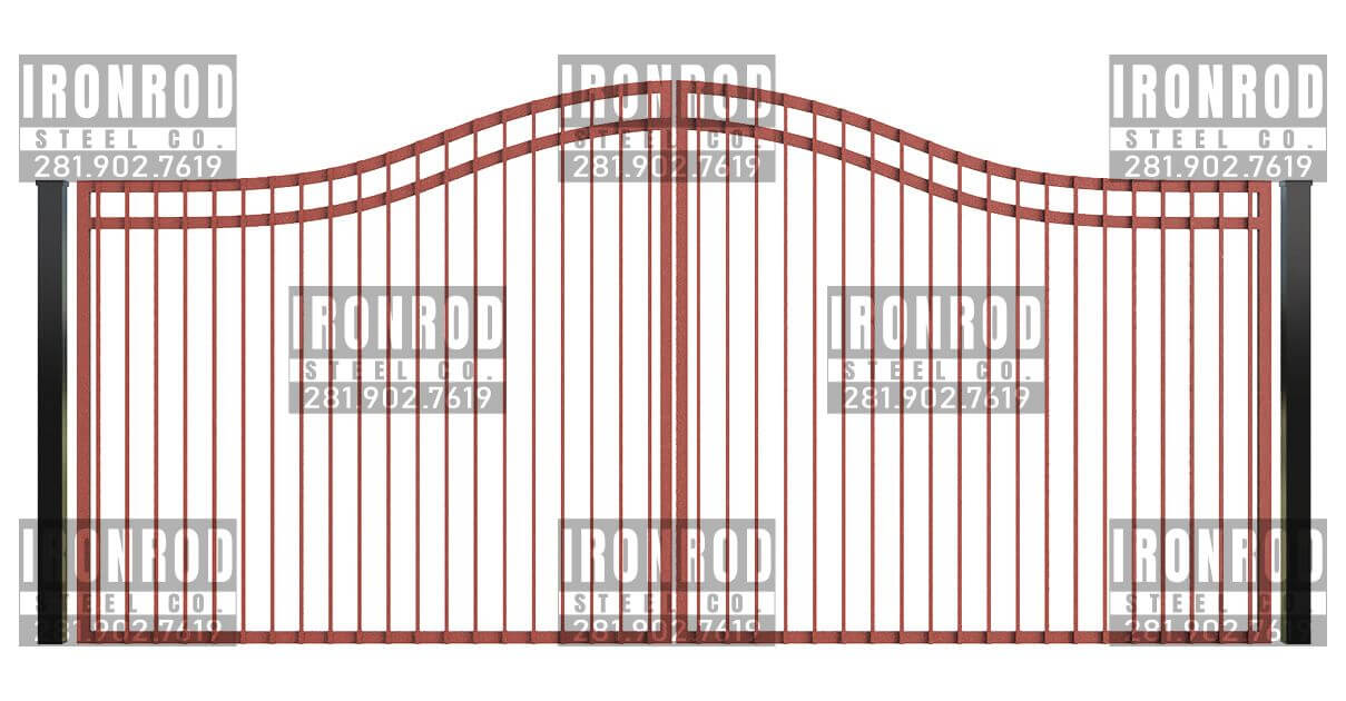 Compound Arched Double Gate - Flush Top - Standard