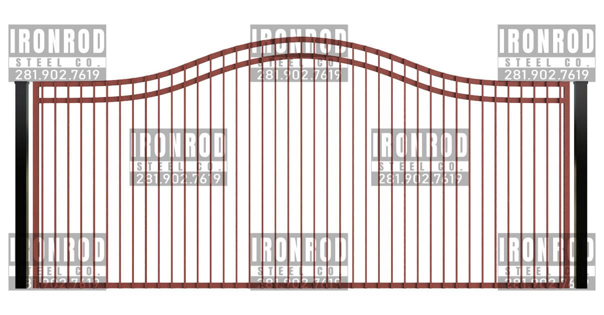 Compound Arched Single Gate - Flush Top - Standard