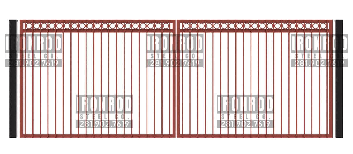 Square Double Gate - Flush Top -Rings Top
