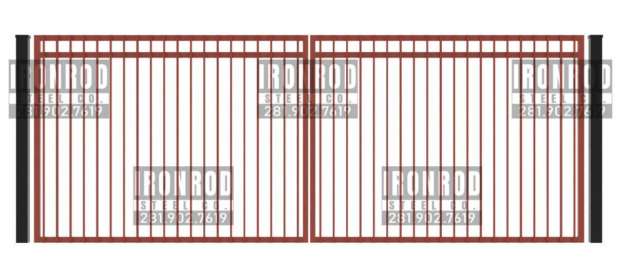 Square Double Gate Flush Top
