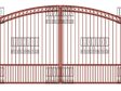 Arched Double Gate - Flush Top - Rings Top Puppy Pickets