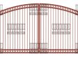 Arched Double Gate - Flush Top - Rings Top Rings Bottom