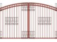 Arched Double Gate - Flush Top - Rings Top