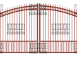 Arched Double Gates – Extended Picket – Rings Top Puppy Pickets Arched Double Gates - Extended Picket - Rings Top Puppy Pickets
