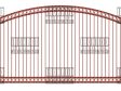 Arched Single Gate – Flush Top – Rings Top Rings Bottom Arched Single Gate - Flush Top - Rings Top Rings Bottom