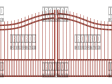 Compound Arched Double Gate - Extended Picket - Puppy Pickets