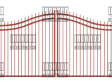 Compound Arched Double Gate – Extended Picket – Standard Compound Arched Double Gate - Extended Picket - Standard