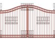 Compound Arched Double Gate – Flush Top – Rings Top Rings Bottom Compound Arched Double Gate - Flush Top - Rings Top Rings Bottom