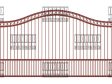 Compound Arched Single Gate - Flush Top - Rings Top Puppy Pickets