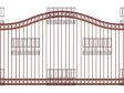 Compound Arched Single Gate - Flush Top - Rings Top Rings Bottom
