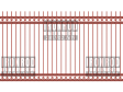 Square Single Gate - Extended Picket -Rings Top Rings Bottom