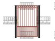Square Walkthrough Gate Flush Top -Rings top Puppy Pickets