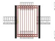 Square Walkthrough Gate Flush top - Rings Top Rings Bottom